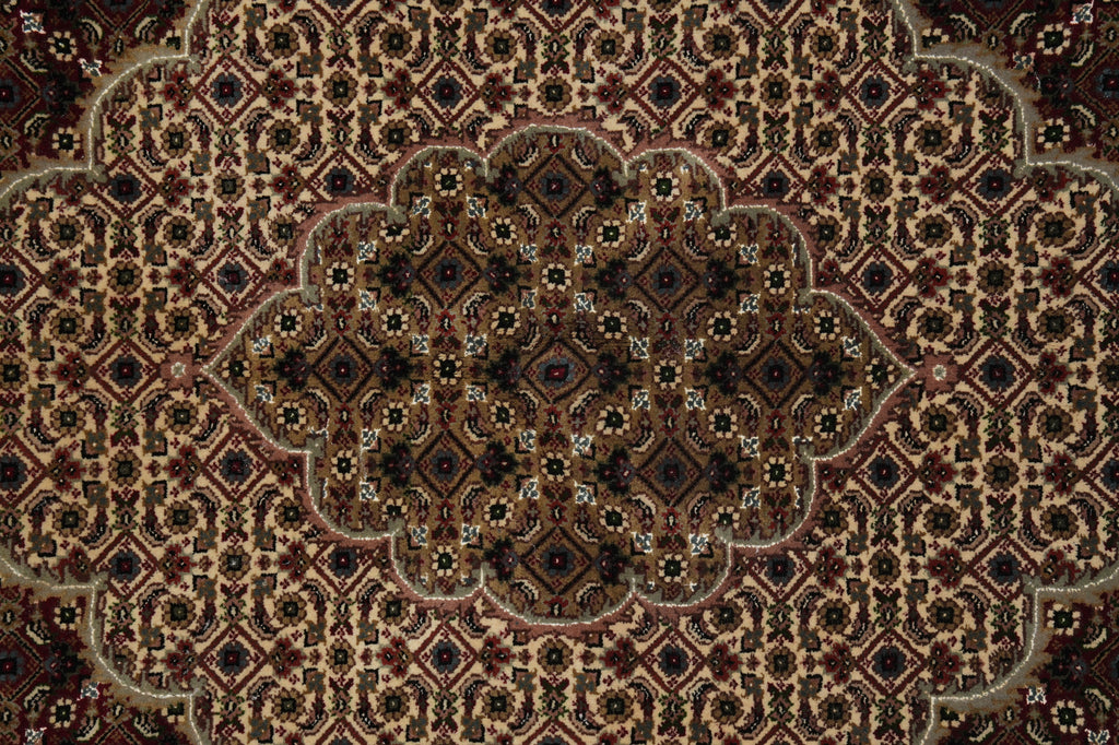 7 x 9.9 Mahi Tabriz Herati Wool Silk Hand-Knotted Quality Rug #F-3069