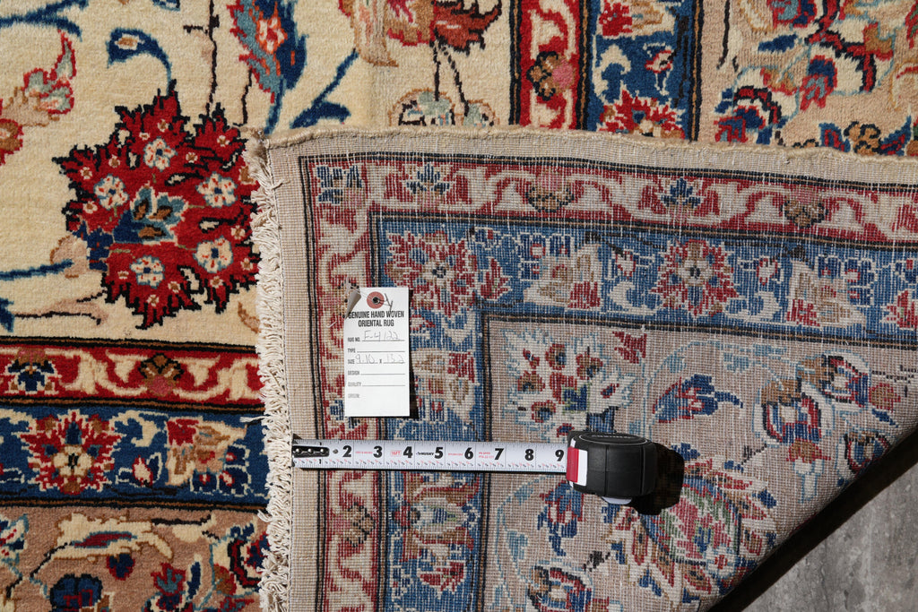 9.10 x 13.2 Persian Esfahan Wool Rug Estate Carpet #F-4122