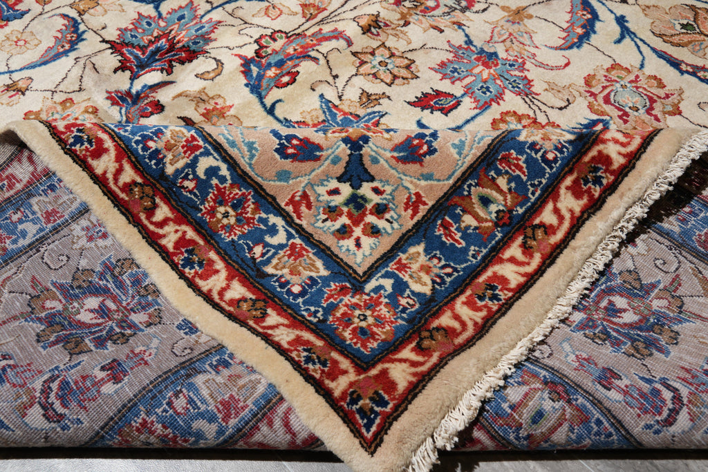 9.10 x 13.2 Persian Esfahan Wool Rug Estate Carpet #F-4122