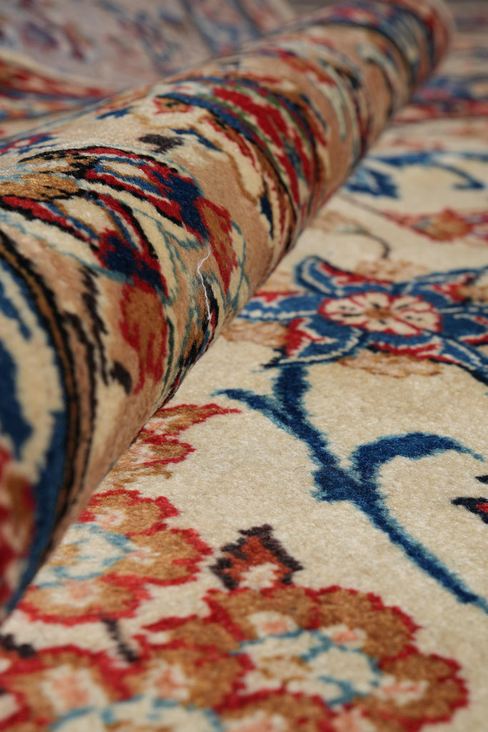 9.10 x 13.2 Persian Esfahan Wool Rug Estate Carpet #F-4122