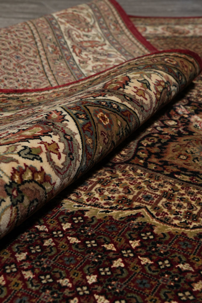 6.6 x 8.3 High Quality Wool and Silk Hand-Knotted Tabriz Mahi Herati Area Rug #F-3070