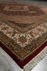 Load image into Gallery viewer, 6.6 x 8.3 High Quality Wool and Silk Hand-Knotted Tabriz Mahi Herati Area Rug #F-3070