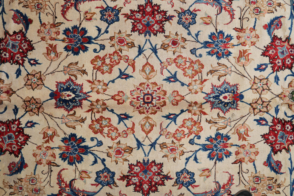 9.10 x 13.2 Persian Esfahan Wool Rug Estate Carpet #F-4122