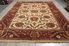 Load image into Gallery viewer, 9.10 x 14 Quality Handmade Jaipur Rug Ivory Burgundy #PIX-5872
