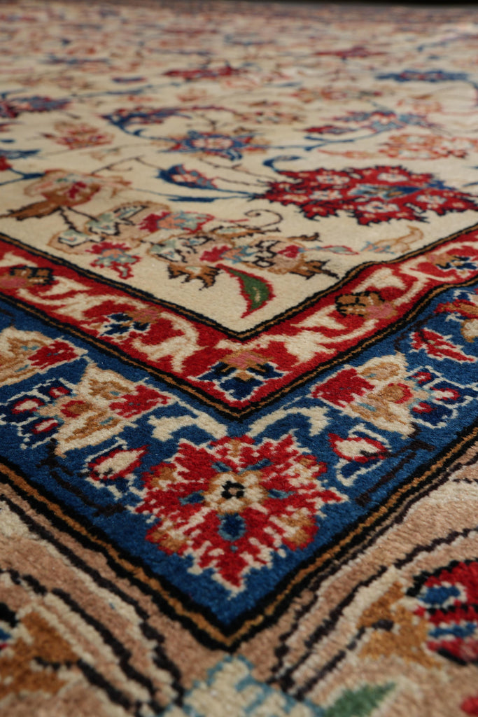 9.10 x 13.2 Persian Esfahan Wool Rug Estate Carpet #F-4122