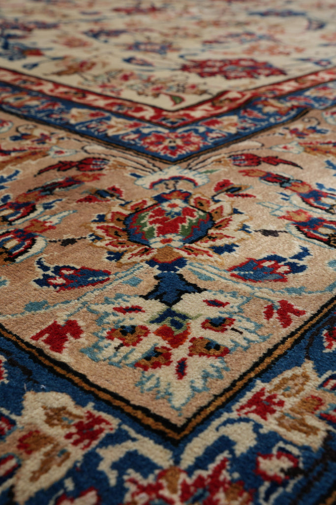 9.10 x 13.2 Persian Esfahan Wool Rug Estate Carpet #F-4122