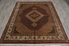 Load image into Gallery viewer, 6.6 x 8.3 High Quality Wool and Silk Hand-Knotted Tabriz Mahi Herati Area Rug #F-3070