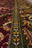 Load image into Gallery viewer, 9.11 x 13.10 Burgundy Green Quality Handmade Jaipur Rug #F-4439