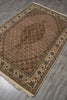 Load image into Gallery viewer, 5 x 7 Earthy Tone Wool Silk Hand-Knotted Tabriz Mahi Rug #F-3072