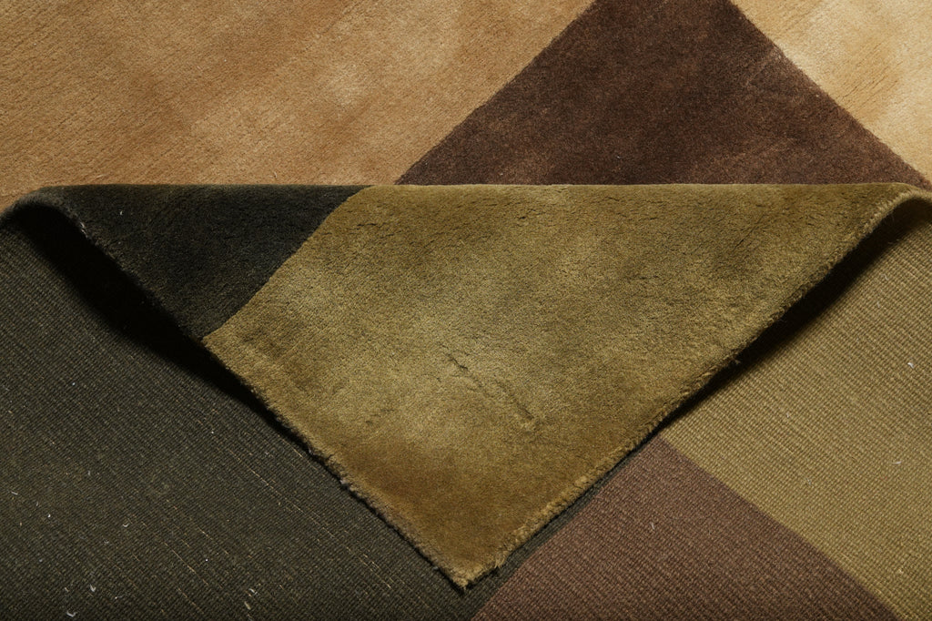 11 x 11 Feet Square Contemporary Wool Handmade Rug #PIX-16712B