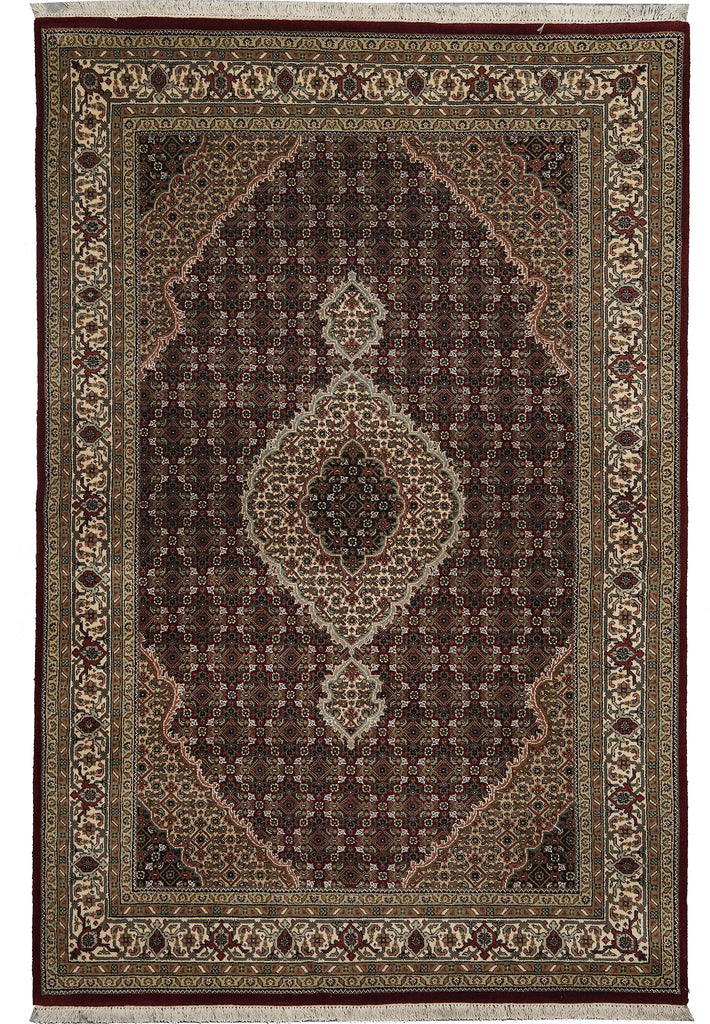 4.7 x 6.8  Traditional Persian Wool  Silk Hamadan Carpet Rug