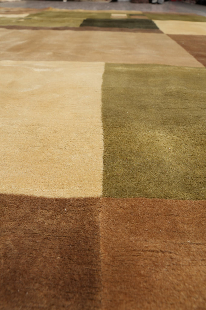 11 x 11 Feet Square Contemporary Wool Handmade Rug #PIX-16712B