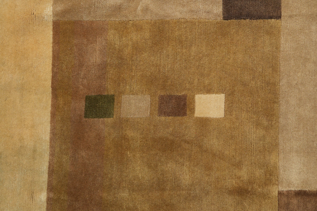 11 x 11 Feet Square Contemporary Wool Handmade Rug #PIX-16712B