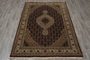 Load image into Gallery viewer, 4.7 x 6.8 Hi Quality Traditional Persian Wool and Silk Carpet Rug #F-3073