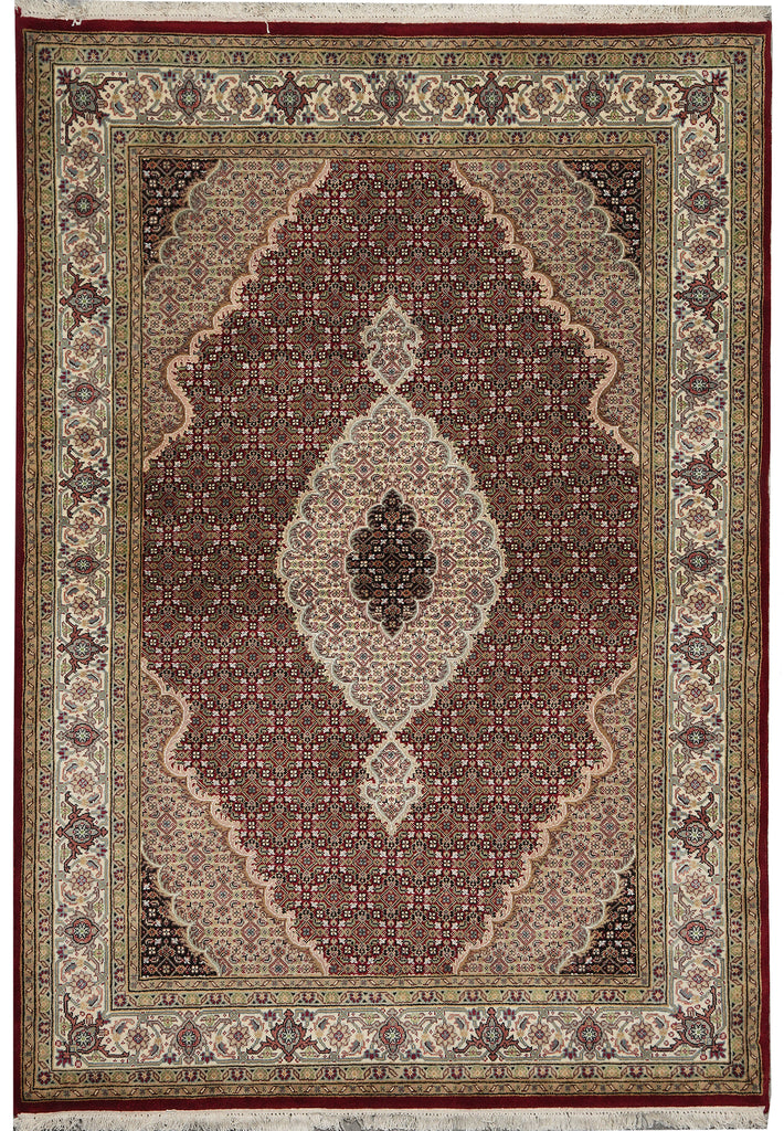 5 x 7 Persian Traditional Wool  Silk Hamadan Living Room Rug