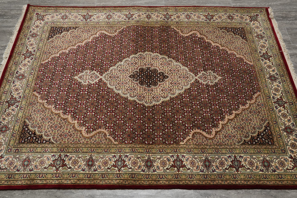 5 x 7 Quality Mahi Tabriz Traditional Wool Silk Room Rug #F-3074