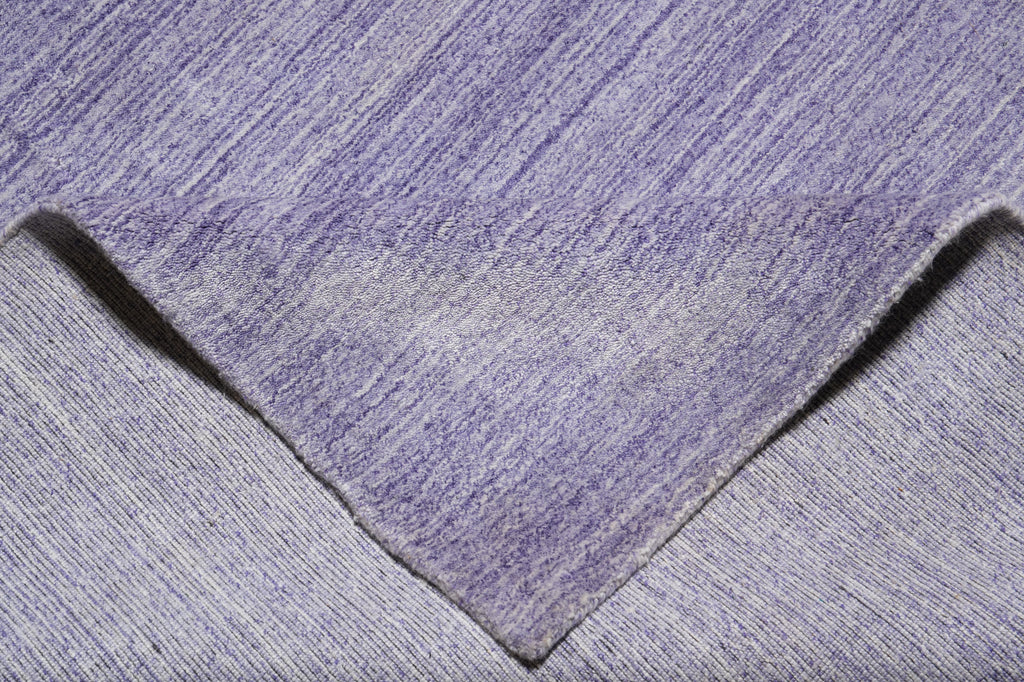 8.3 x 10 Solid Plain Color Lavander Handmade Wool Contemporary Rug #F-5391