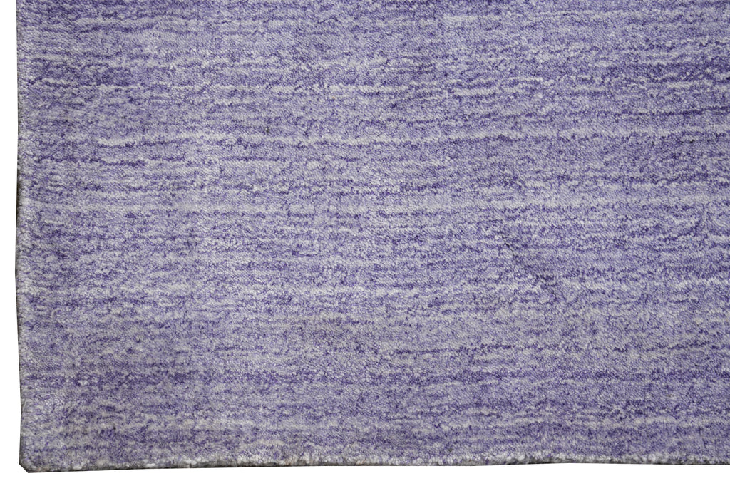 8.3 x 10 Solid Plain Color Lavander Handmade Wool Contemporary Rug #F-5391