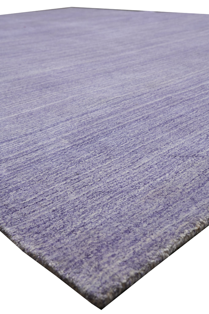 8.3 x 10 Solid Plain Color Lavander Handmade Wool Contemporary Rug #F-5391