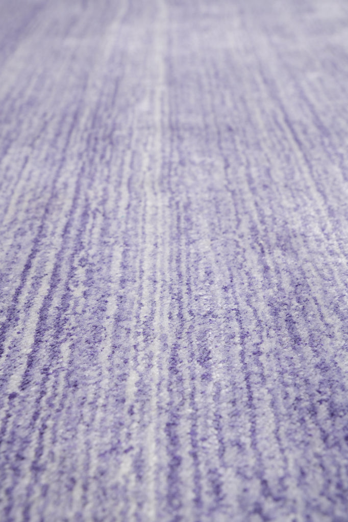 8.3 x 10 Solid Plain Color Lavander Handmade Wool Contemporary Rug #F-5391