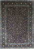 Load image into Gallery viewer, 10.8 x 15.4 Navy Blue Persian Kashan Rug 
