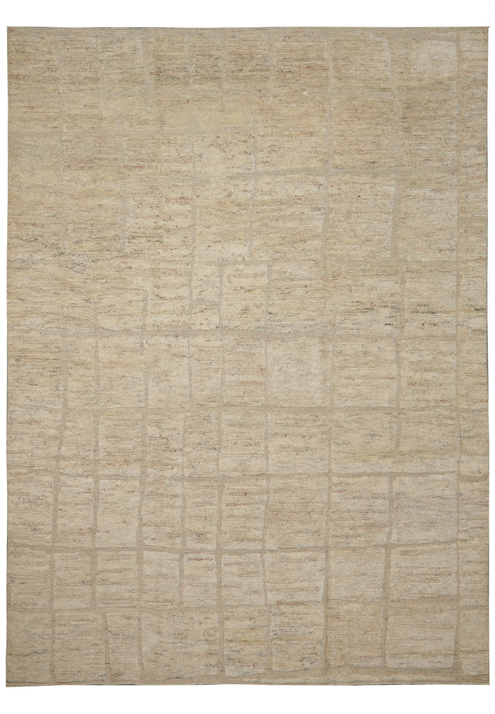 8.4 x 11.6 Natural Wool Contemporary Handmade Imported Rug #F-3318
