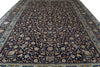 Load image into Gallery viewer, 10.8 x 15.4 Navy Blue Persian Kashan Rug #B-74882