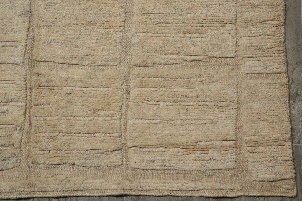 8.4 x 11.6 Natural Wool Contemporary Handmade Imported Rug #F-3318
