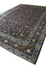 Load image into Gallery viewer, 10.8 x 15.4 Navy Blue Persian Kashan Rug #B-74882