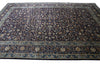 Load image into Gallery viewer, 10.8 x 15.4 Navy Blue Persian Kashan Rug 