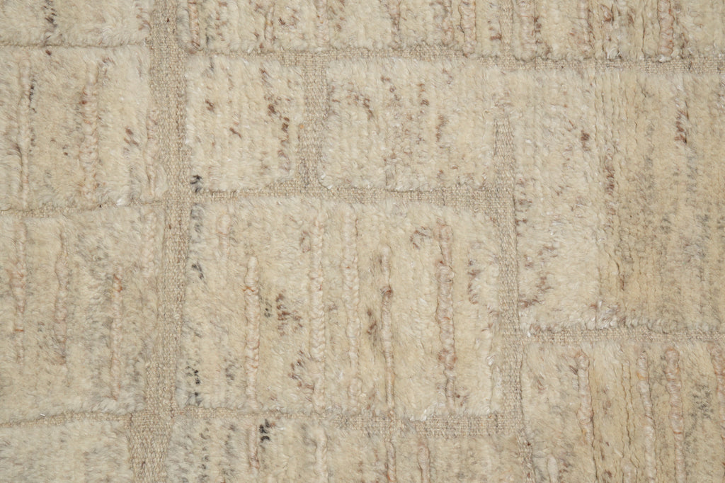 8.4 x 11.6 Natural Wool Contemporary Handmade Imported Rug #F-3318