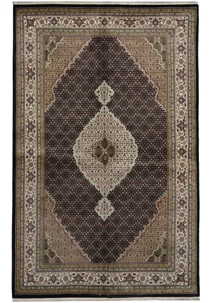 6.7 x 10 Persian Traditional Wool  Silk Hamadan Room Rug 
