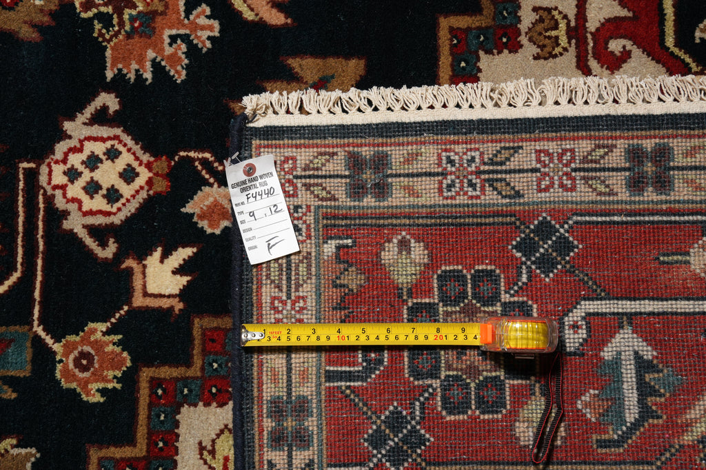9 x 12 New Handmade Heriz Serapi Rug Dark Blue #F-4440