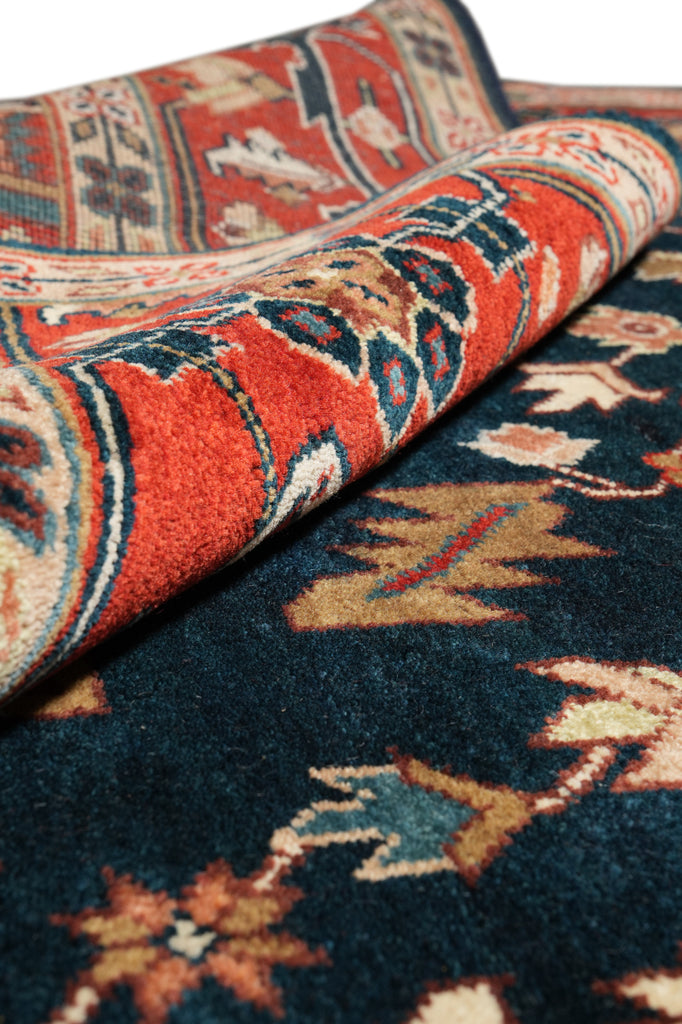9 x 12 New Handmade Heriz Serapi Rug Dark Blue #F-4440