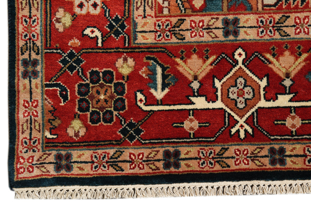 9 x 12 New Handmade Heriz Serapi Rug Dark Blue #F-4440