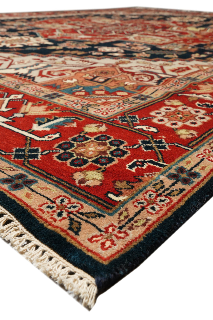 9 x 12 New Handmade Heriz Serapi Rug Dark Blue #F-4440