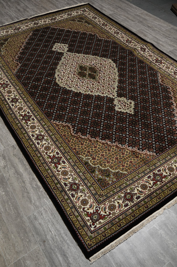 6.7 x 10 Traditional Wool and Silk Quality Handmade Room Rug #F-3077