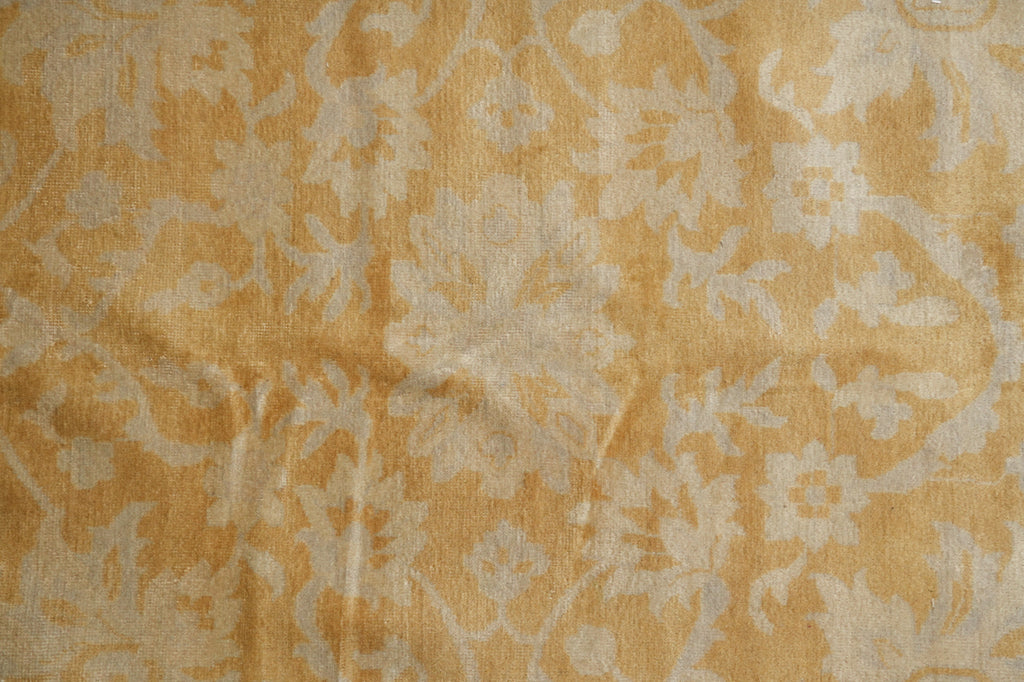 11 x 12.9 New Handmade Contemporary Transitional Rug Gold Oushak #F-3311