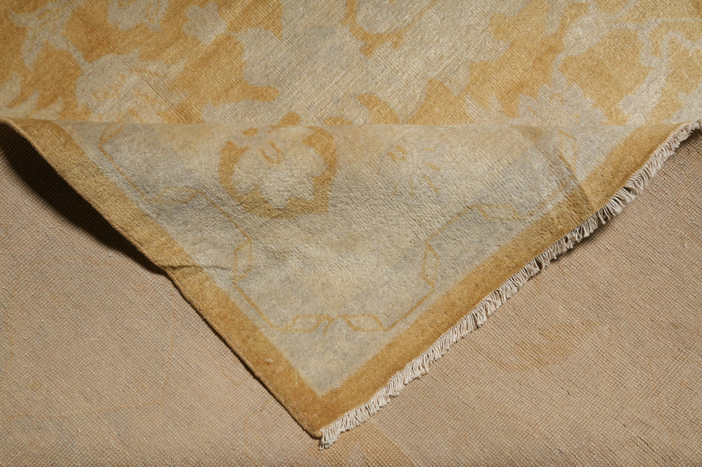 11 x 12.9 New Handmade Contemporary Transitional Rug Gold Oushak #F-3311