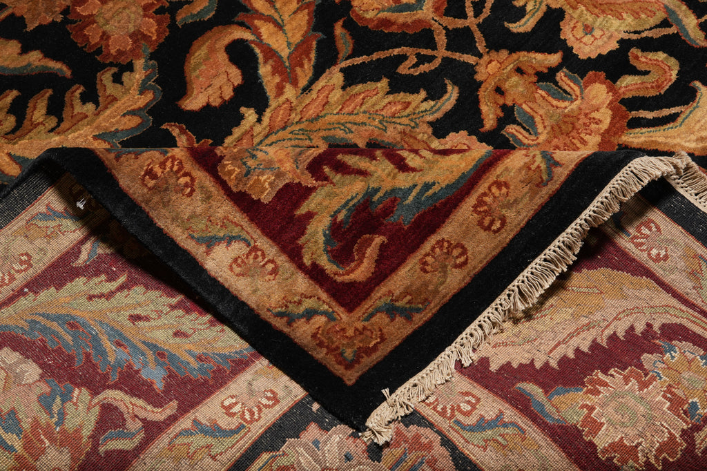 9 x 12.4 Black Burgundy Quality Jaipur Rug #LA-52929