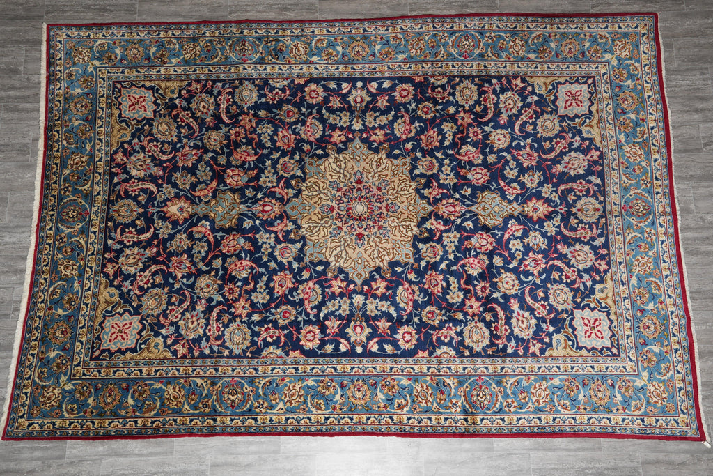 9 x 13 Persian Najaf Esfahan Wool Rug #F-4128