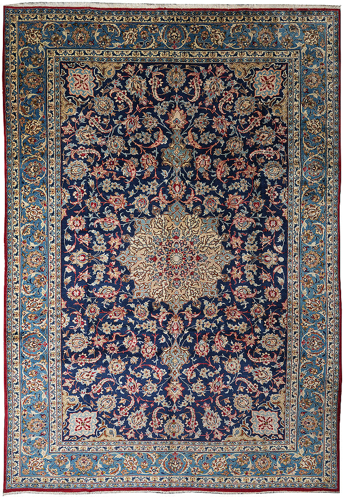 9 x 13 Persian Najaf Esfahan Wool Rug #F-4128