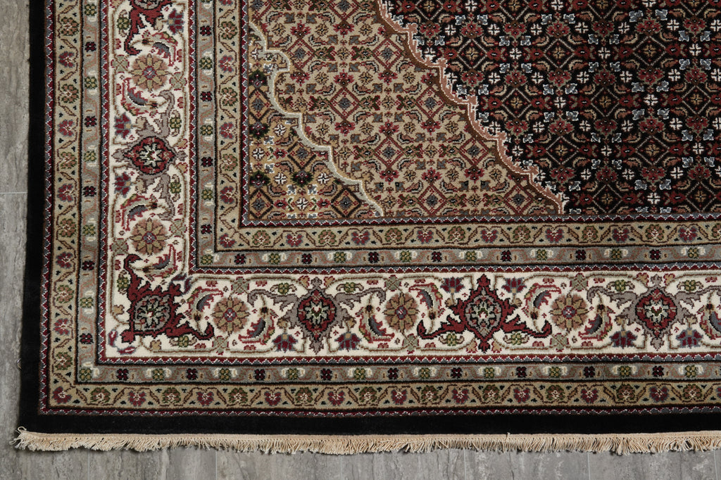 6.8 x 10 Mahi Tabriz Quality Hand-Knotted Wool Silk Hand-Knotted Rug #F-3078