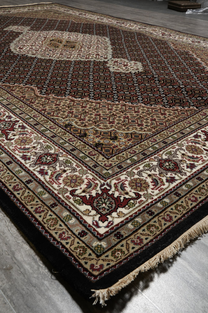 6.8 x 10 Mahi Tabriz Quality Hand-Knotted Wool Silk Hand-Knotted Rug #F-3078