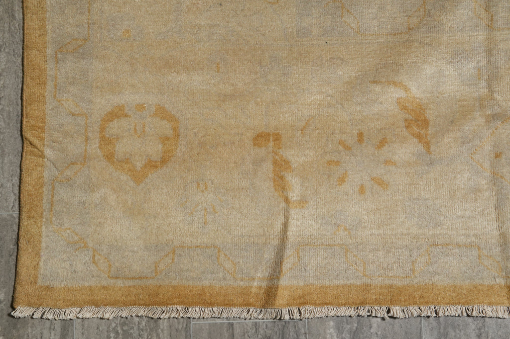 11 x 12.9 New Handmade Contemporary Transitional Rug Gold Oushak #F-3311