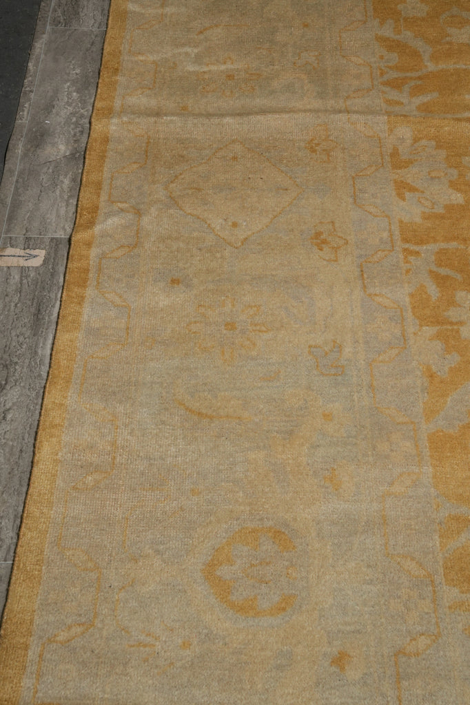 11 x 12.9 New Handmade Contemporary Transitional Rug Gold Oushak #F-3311