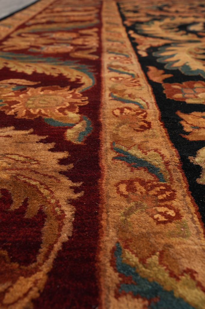 9 x 12.4 Black Burgundy Quality Jaipur Rug #LA-52929