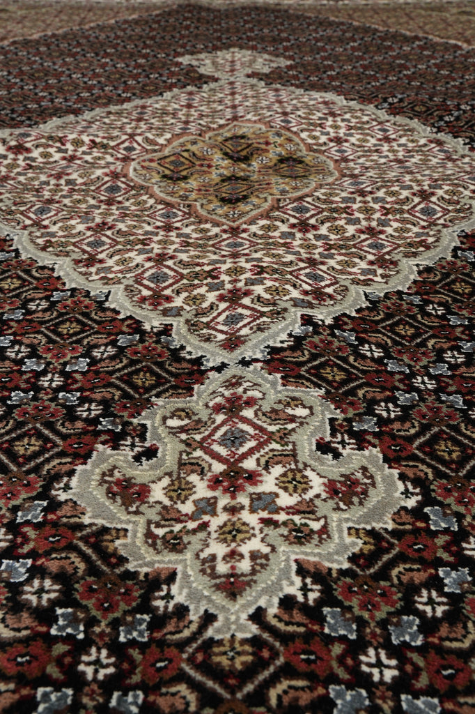 6.8 x 10 Mahi Tabriz Quality Hand-Knotted Wool Silk Hand-Knotted Rug #F-3078
