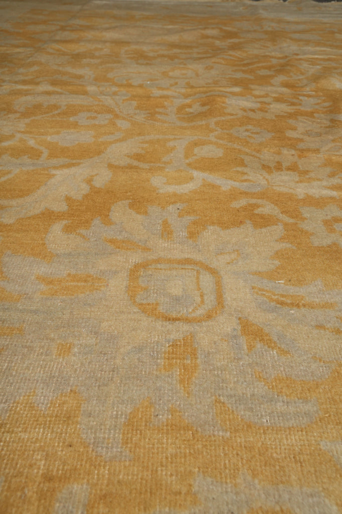 11 x 12.9 New Handmade Contemporary Transitional Rug Gold Oushak #F-3311
