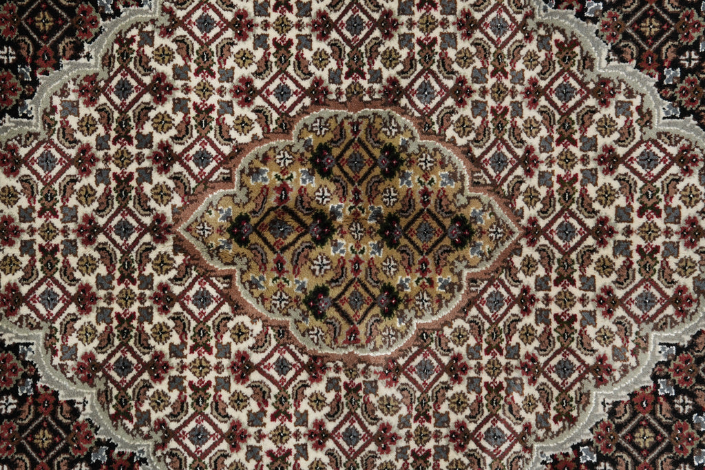 6.8 x 10 Mahi Tabriz Quality Hand-Knotted Wool Silk Hand-Knotted Rug #F-3078